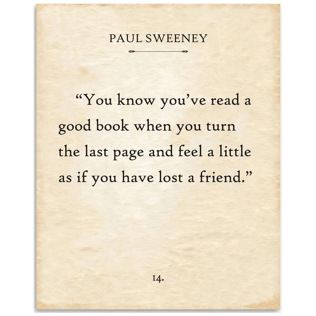 Book Page Quote Print