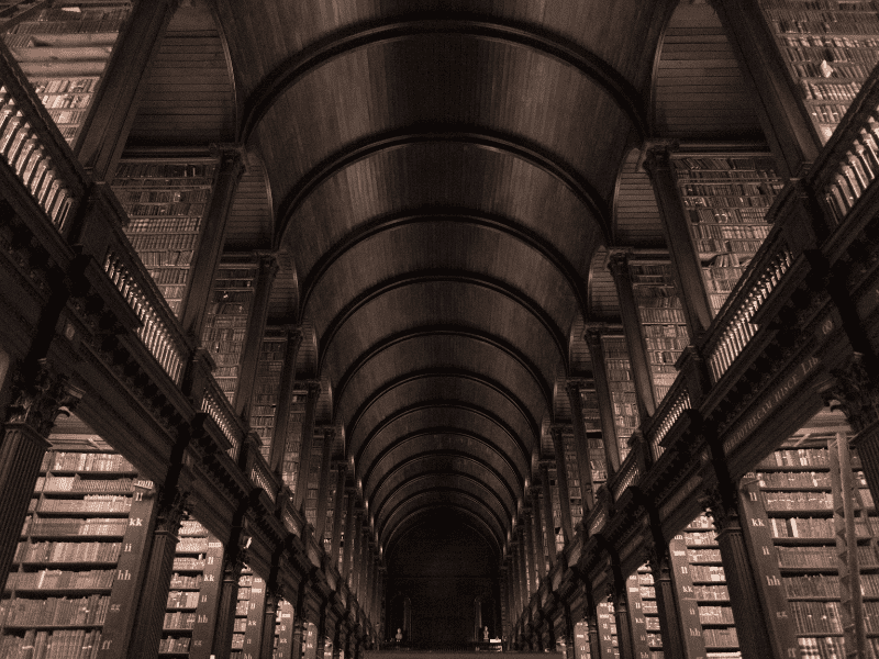 The Long Room of Trinity College's library. 