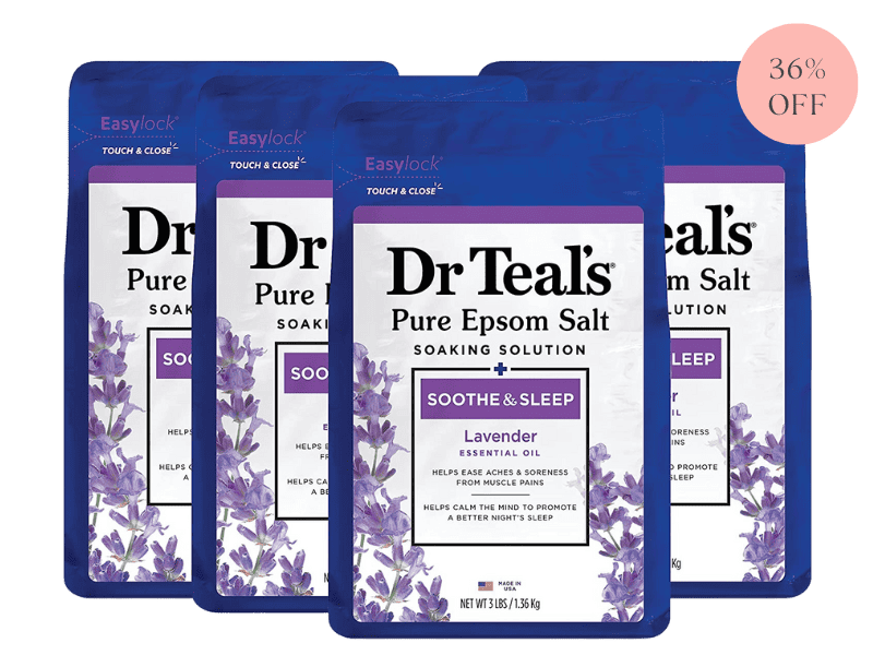 Dr. Teal's Epsom Salt is 36% off. 