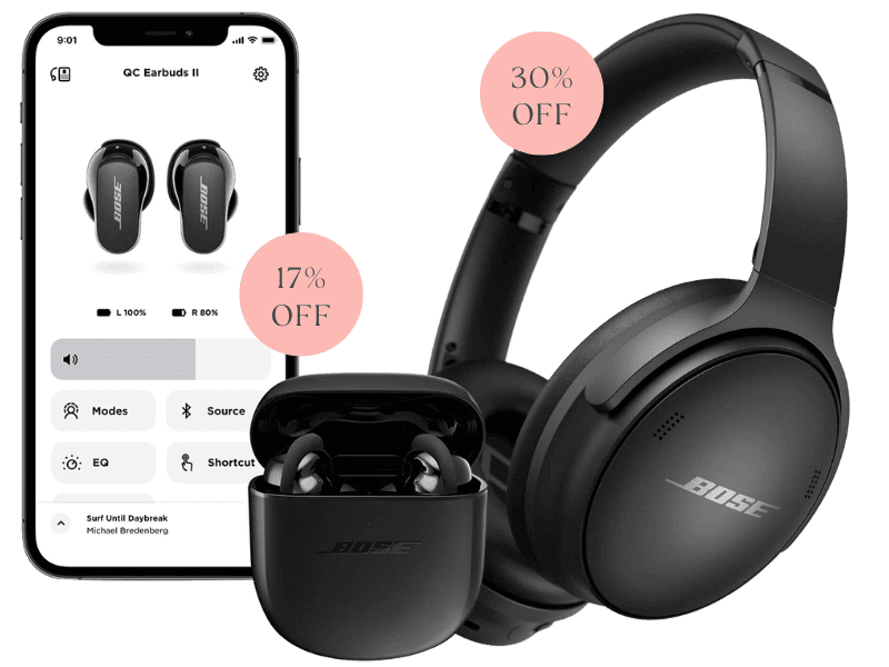 Bose headphones and earbuds are on sale. 