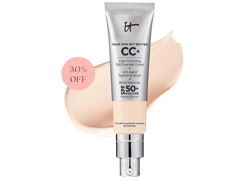 It Cosmetics CC+ cream is 30% off for Prime Day. 