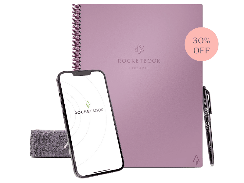Rocketbook Fusion Plus reusable notebook is on sale 30% off. 