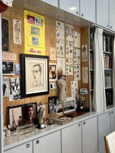 The office wall in the Musée Yves Saint Laurent in Paris. 