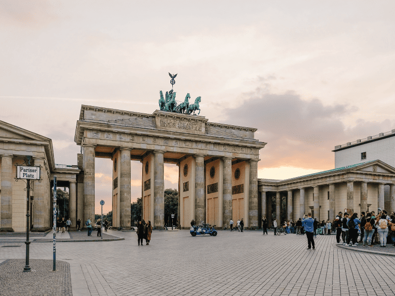Historic Brandenburg Gate in Berlin, Germany. 
