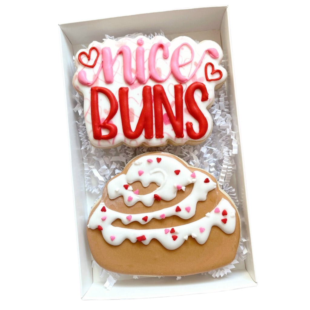 Decorated sugar cookies are delicious and provide a sweet message. 