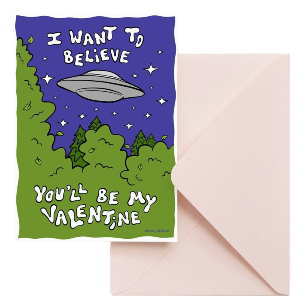 For the right Valentines card for your guy, reference their interests. 
