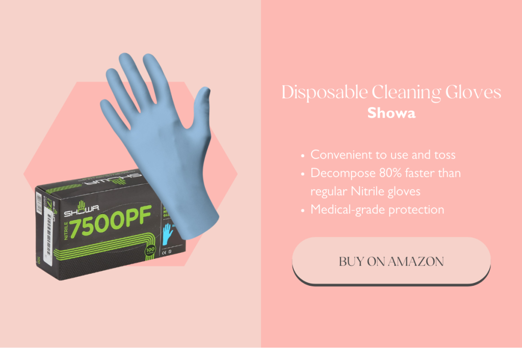 Showa's disposable gloves decompose 80% faster than other nitrile gloves. 