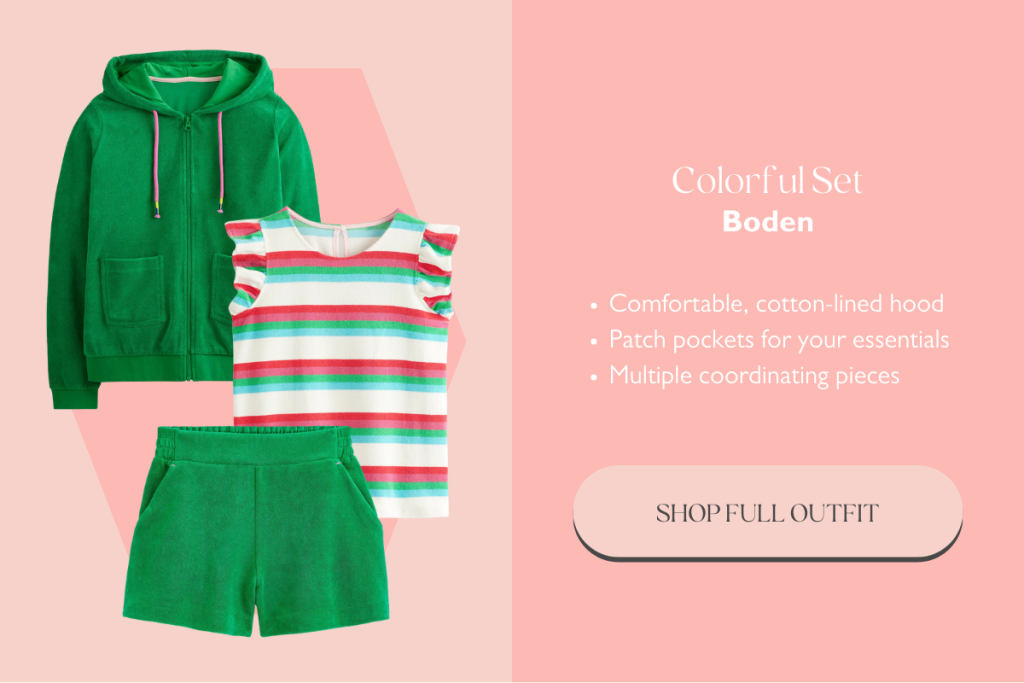 Boden's colorful pieces can be mixed and matched into your beach cover-up. 